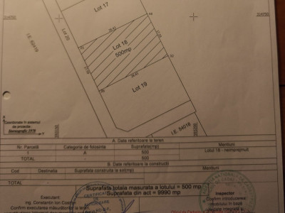 Teren intravilan 500mp Comuna Berceni - Strada Miorita