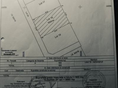 Teren intravilan 500mp Comuna Berceni - Strada Miorita