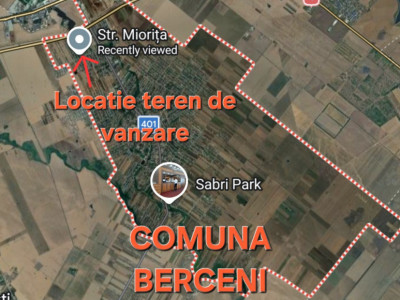 0% Comision! Teren intravilan 430mp Comuna Berceni - Strada Miorita