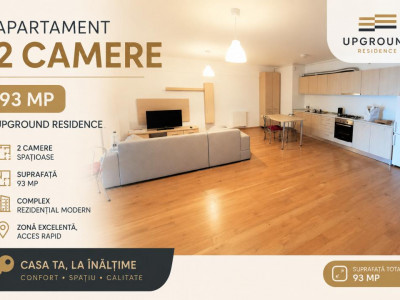 Apartament 2 camere 93mp Upground Residence metrou Pipera I Terasa, 2 bai 